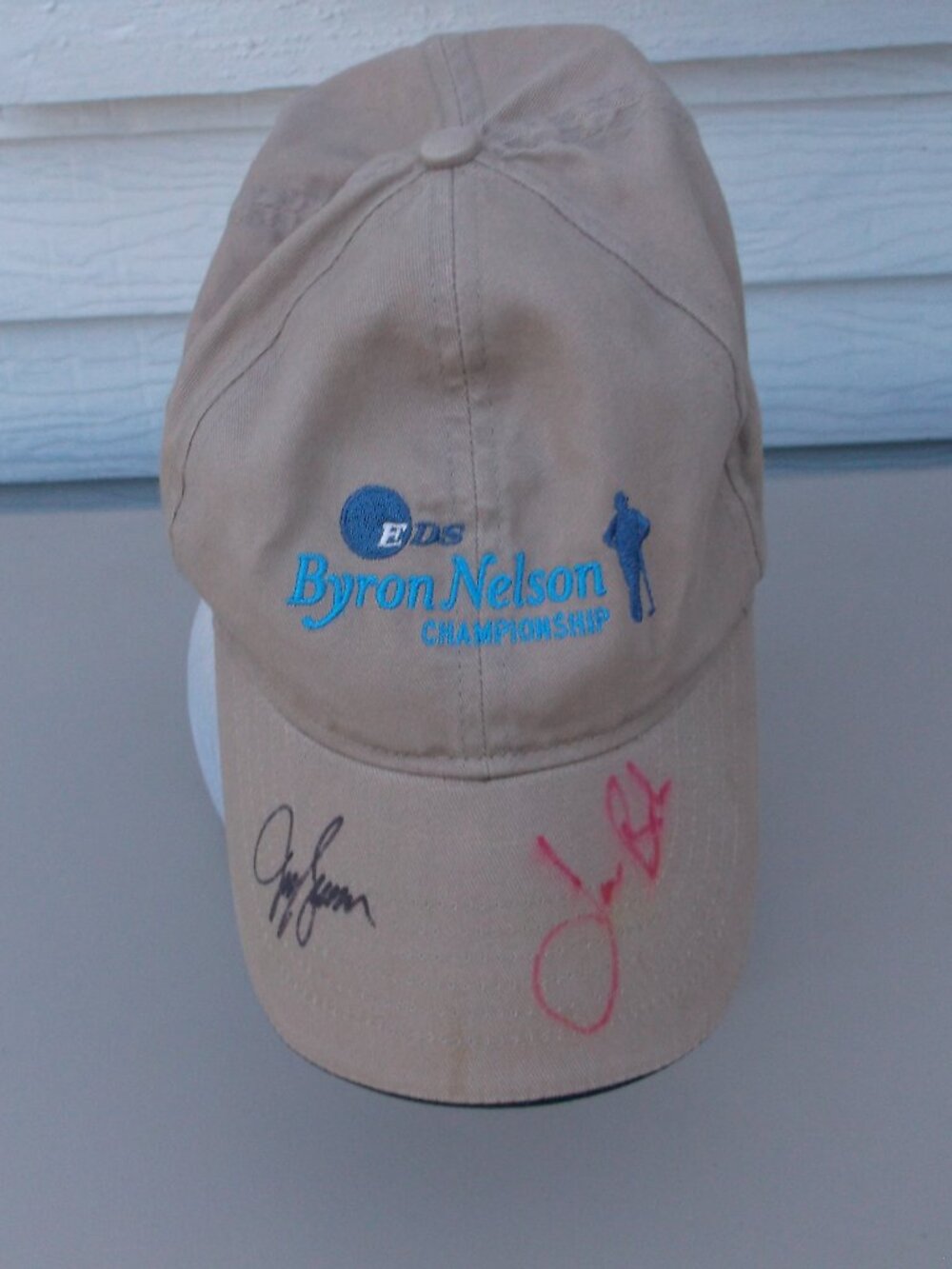 🧢Antigua Byron Nelson EDS Golf Cap – Signed by Jeffrey Sluman & Jason Bohn – LN